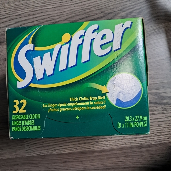 2000s Swiffer 32 Disposable Dry Cloths Box P&G Clean Mop Duster - Picture 2 of 6